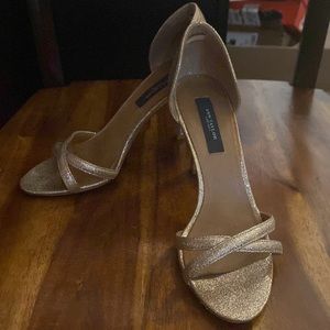 Ann Taylor gold glitter Heels / Sandals